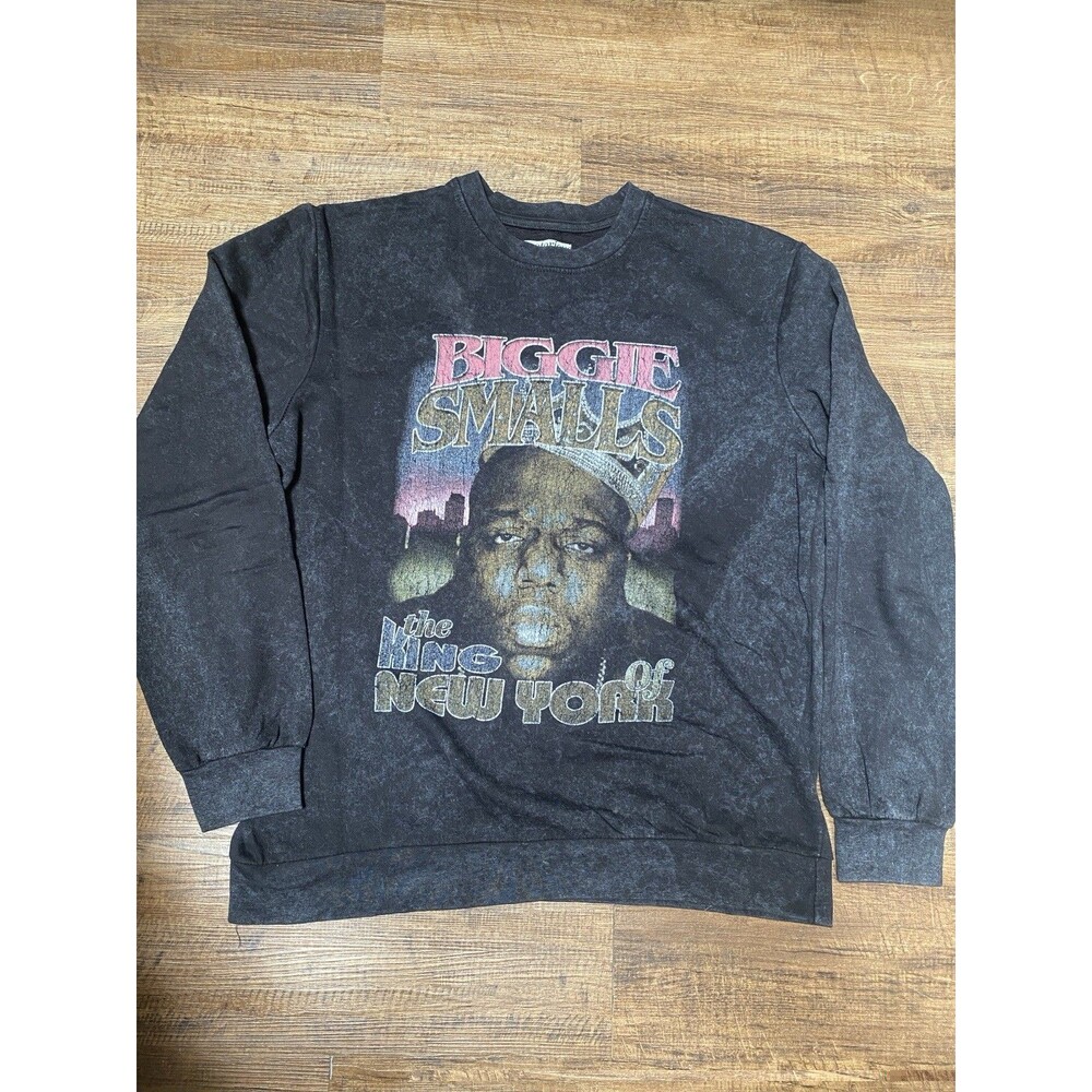 Vintage Biggie Smalls The Notorious B.I.G Rap Crew Neck Sweater L Streetwear Y2K